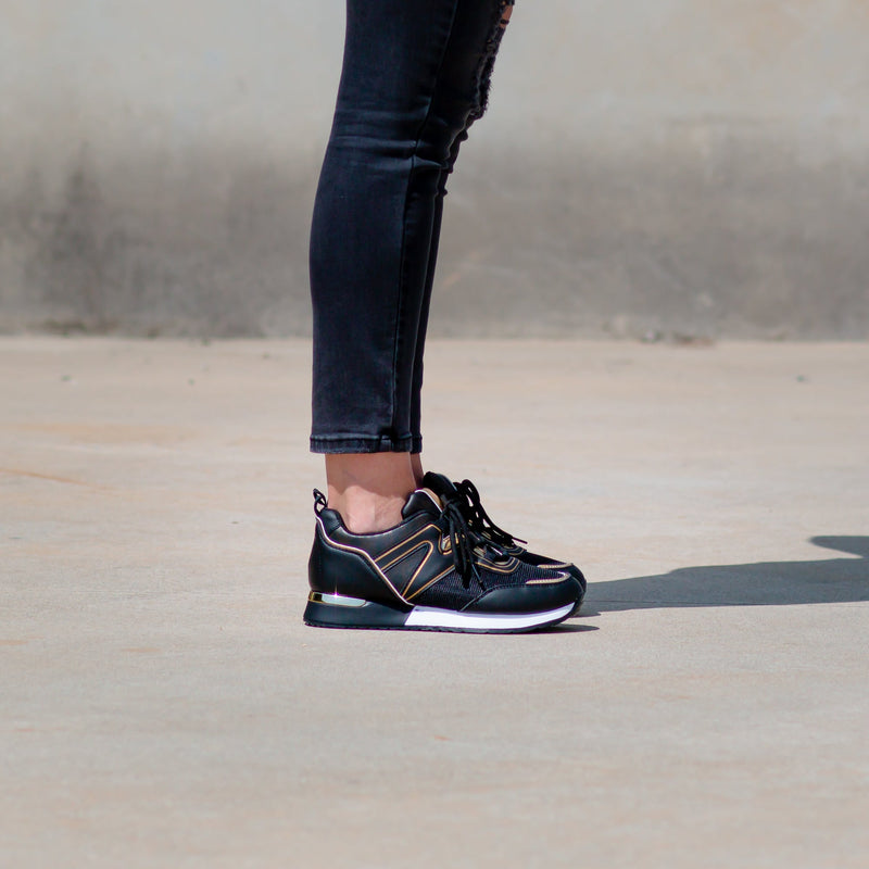 Anna-Sneakers eleganti con zeppa